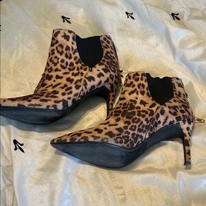 Leopard Print Ankle Boots